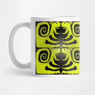 Stylized Yellow Squirrels Mug